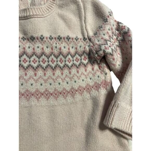 Baby GAP Fair Isle Nordic Sweater Dress Infant Girls Size 18-24 months - Picture 4 of 6